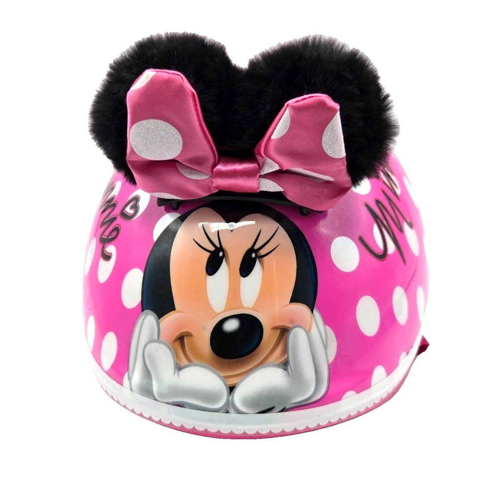 Disney Minnie Mouse Bike Riding Safety Helmet Ears & Bow Pink 3+